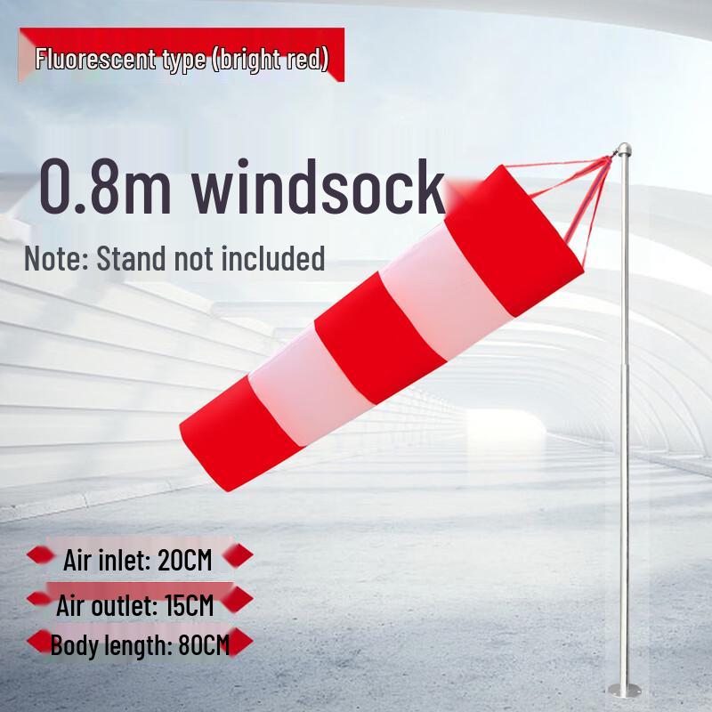 Reflective Windsock and Wind Direction Pole System
