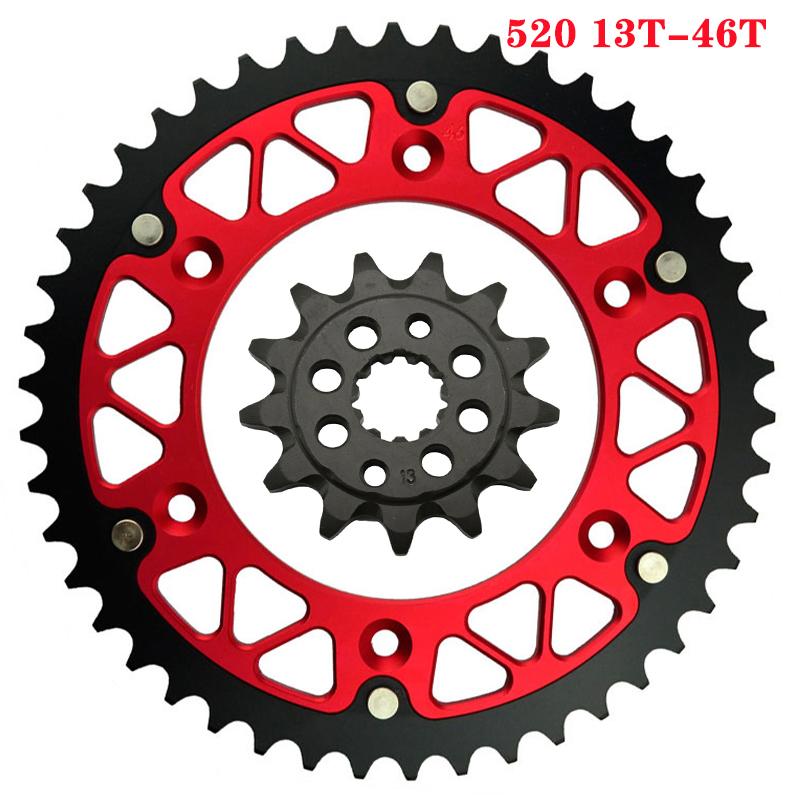 520 13T 45T 46T 47T 48T 49T 51T 52T Motorcycle Front & Rear Sprocket For HONDA XR250R XR 250 R 1996-2005