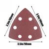 90x90mm Dreieckiger Schleifpapierhalter mit 6-Loch Selbstklebedesign