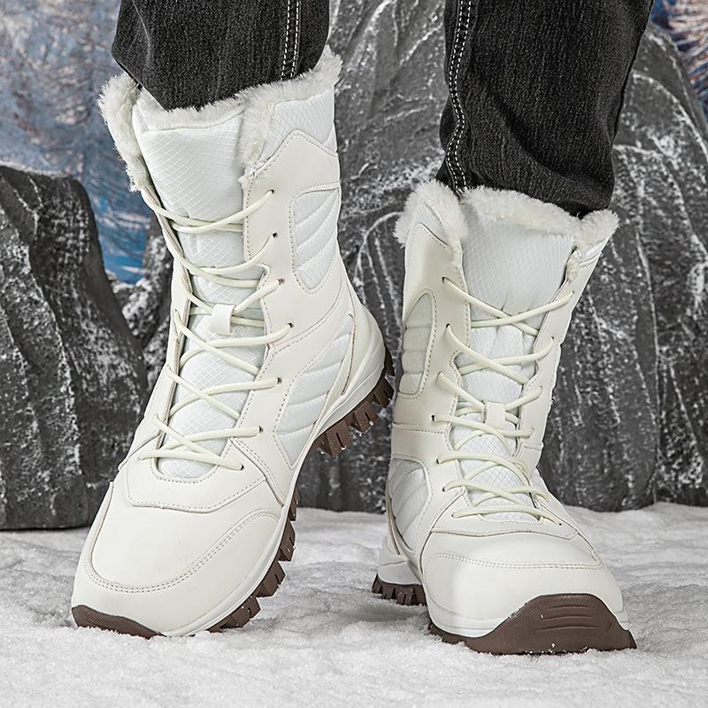 36-45 Men's Winter High Bands Boot Anti-Slip Waterproof Warm Pole Wool Warm Large Size Snow Boot Women's Shoes