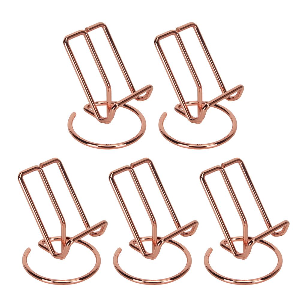 5PCS Cute Metal Cell Phone Stand Stable Ergonomic Perspective Portable Cell Phone Stand for Desk 