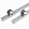 1PCS 1Mod 1 Modulus Metal Gear Set Steel Gear Rack 45 Teeth Adjustable Pinion Bore Hole Options 6-12mm Length 10x10x500mm