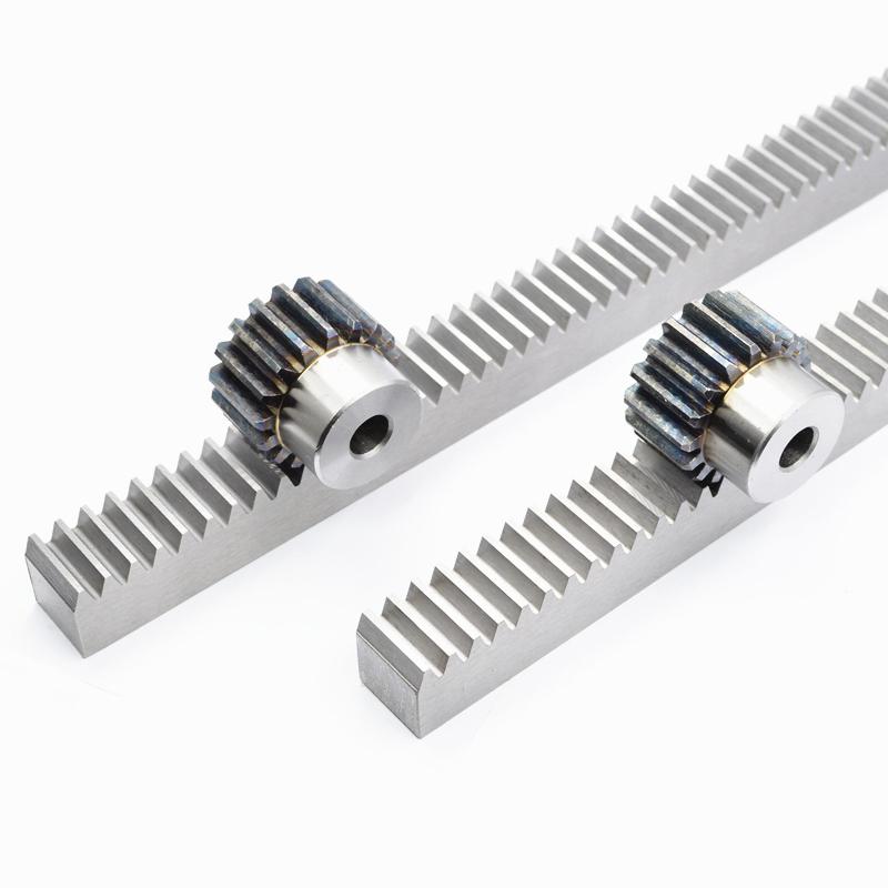 1PCS 1Mod 1 Modulus Metal Gear Set Steel Gear Rack 45 Teeth Adjustable Pinion Bore Hole Options 6-12mm Length 10x10x500mm