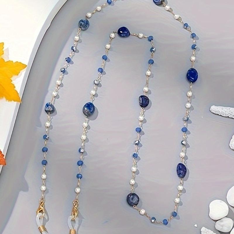 Elegant Crystal Bead Eyeglasses Chain Popular Glasses Antislip Chain Necklace For Women Girl Fashion Eyewear Accessory