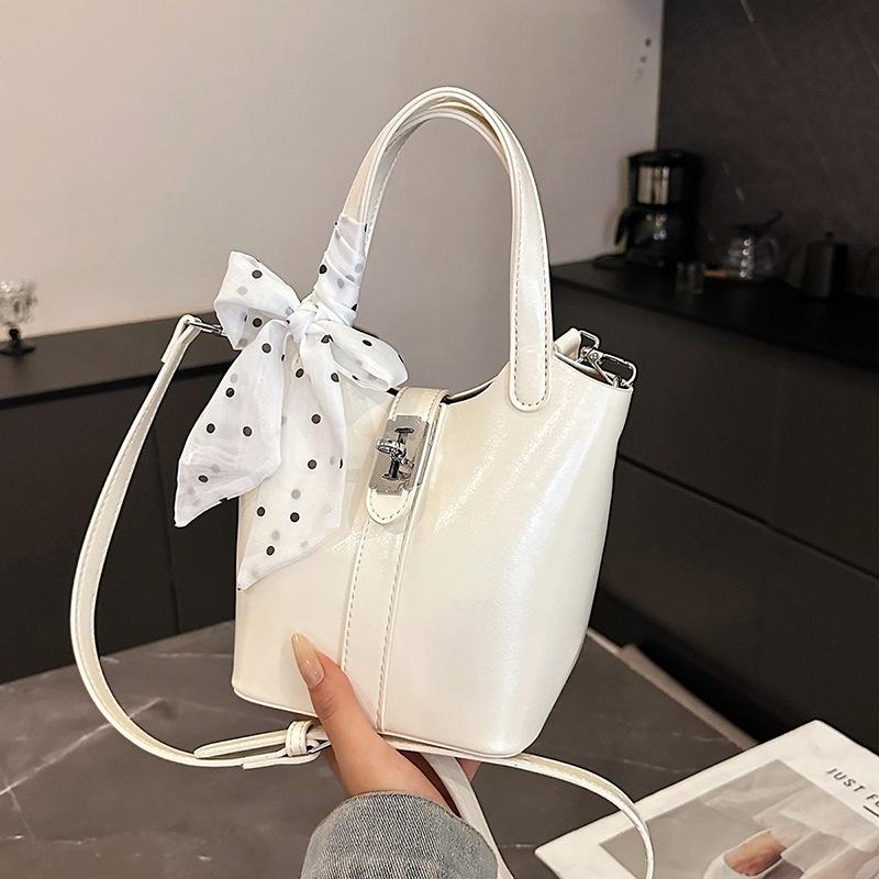 Summer new fashion silk scarf bucket bag mother and child bag portable shoulder messenger women's bag