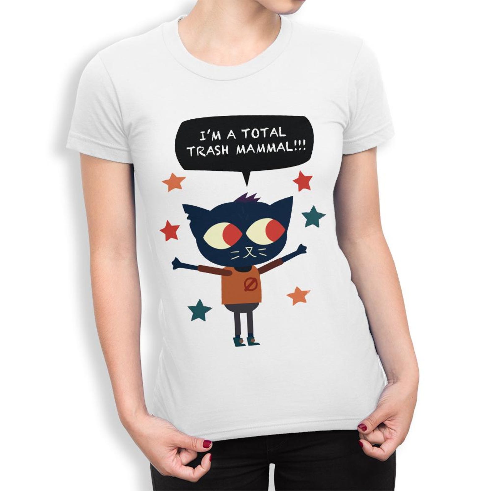 Night in the Woods I m a Total Trash Mammal T-Shirt, Men s and Women s Sizes L