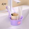 Adjustable Sponge Holder Sink Filter Basket, Kitchen Strainer, Hanging Drain Basket for Faucet, No Drill Installation, Hole Design Washing Fruit