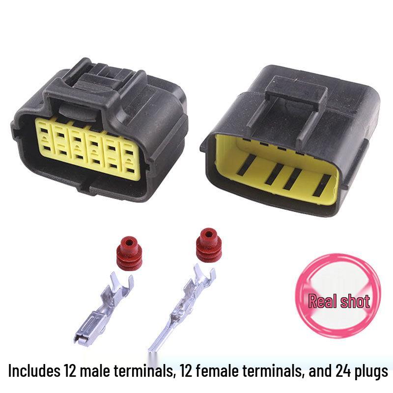 Conector Auto AMP1.8 Impermeabil ștecher 4 pini tată-mamă, cablaj 2P, 16 găuri DJ70216Y-1.8