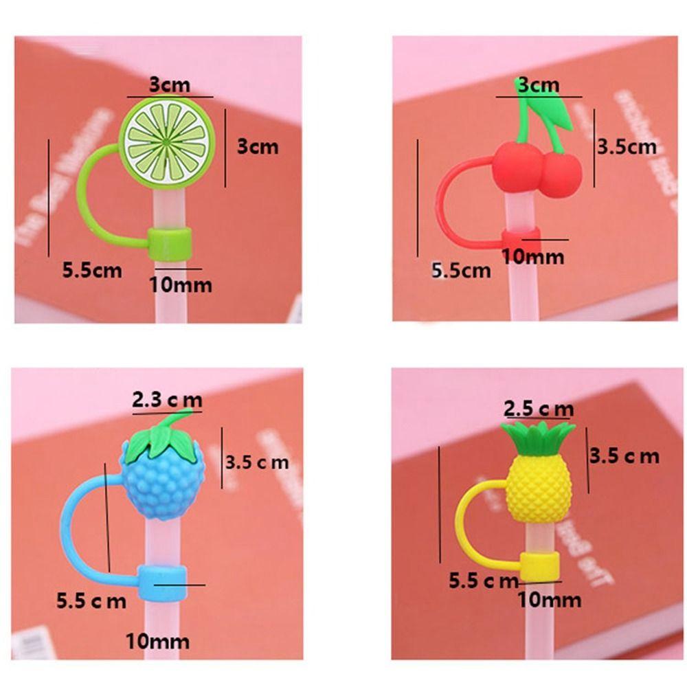 Dust-proof Drinking Dust Cap Reusable Straw Tips Cover Creative Silicone Straw Plug  Bottle