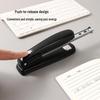 Large Black 12# Universal Manual Stapler for Office and Financial Labor-Saving Binding