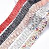 1PC/5Yard Fix Rectangle Self Adhesive Rhinestone Tape Multicolor Crystal Diamond Glitter Trim Ribbon DIY Belt Garment Shoes Bags