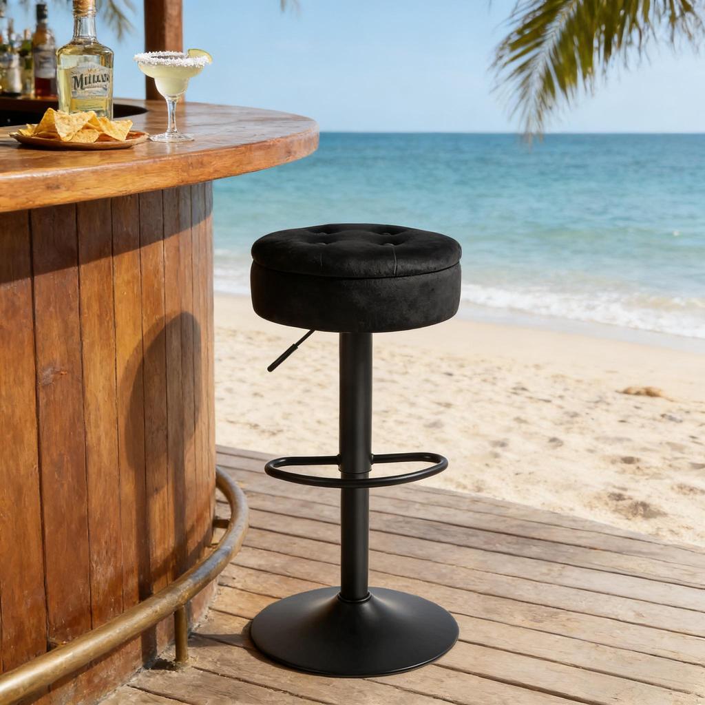 Stylish Living Room Chairs, Breakfast Chairs, Dining Chairs, Bar Stool with Storage Space (Only one bar stool is included)