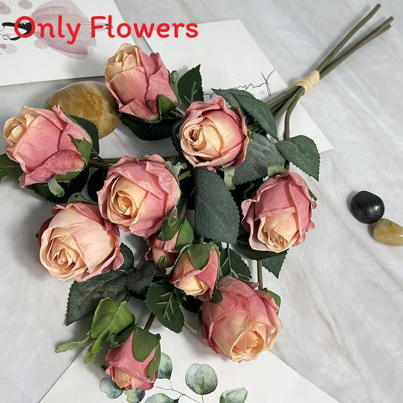 Rose Artificial Flower Bouquet For Wedding Decorations And Photography Props