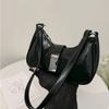 Women's One-shoulder Armpit Bag Monochromatic Texture Versatile Crossbody Bags Casual Elegant and New