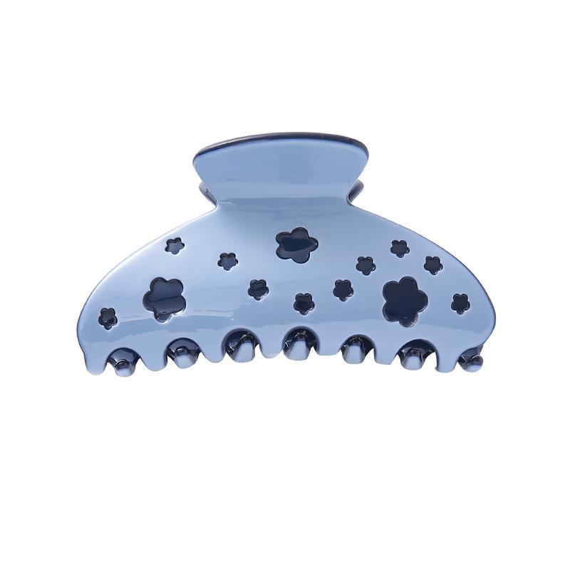 Tangli Flower Pattern Acetate Shark Hair Clip for Girls