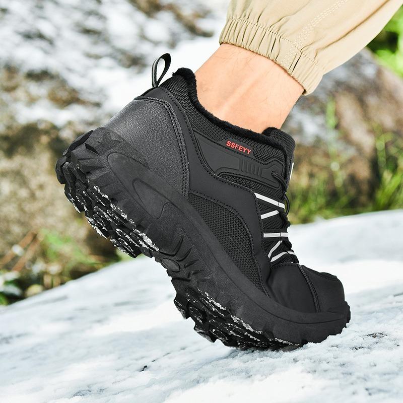 Winter new large size cotton shoes piled thickened warm outdoor shoes shock-absorbing mountaineering travel shoes