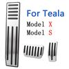 For Tesla Model X Model S Accessories Aluminum Alloy Foot Pedal Accelerator Gas Fuel Brake Pedal Rest Pedal Cover Car Styling