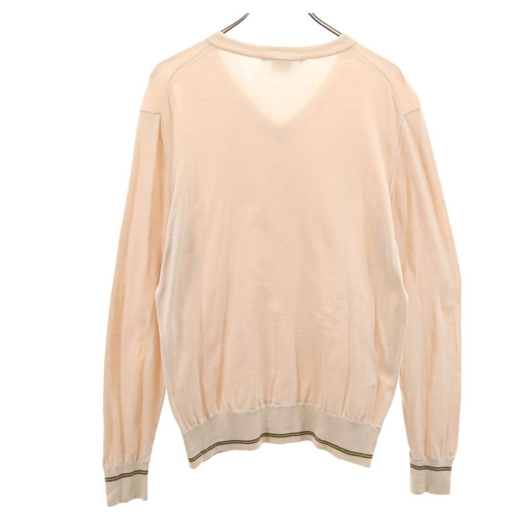 GUCCI made in Italy Long sleeve V neck Cut M Pale orange Men's Used
