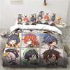 Cartoon Anime Genshin Impact Game Bedding Duvet Cover Print Comforter Cover Bedclothes for Boy Girl Bedding Sets Bedroom Decor