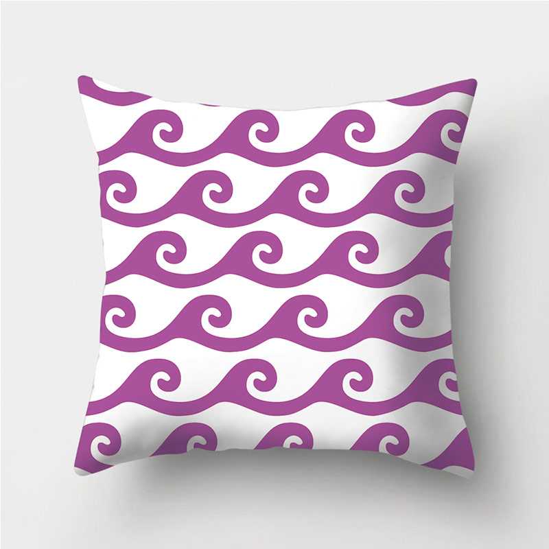 purple pattern cushion