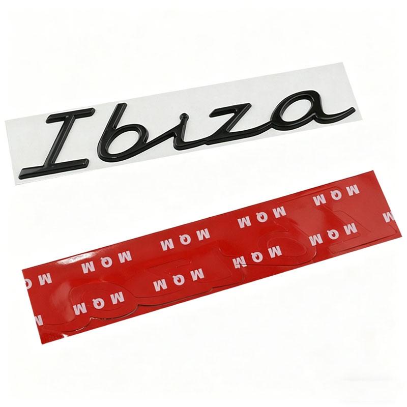 3D Metal Ibiza Car Letter Stickers Rear Trunk Emblem Accessories