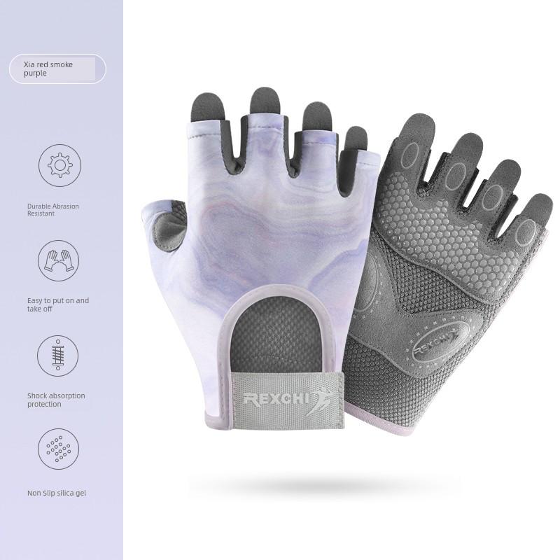 Cycling Gloves for Women, Half-Finger, Anti-Slip, Anti-Callus, Anti-Abrasion, Shock-Absorbing, for Road and Mountain Bikes, Sun Protection
