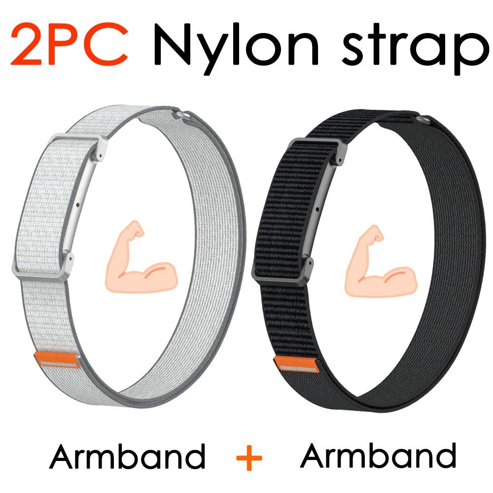 Nylon Armband for Google Fitbit Air Straps Metal Frame Fitness Tracker Accessories Replacement Bicep Band for Google Fitbit Air
