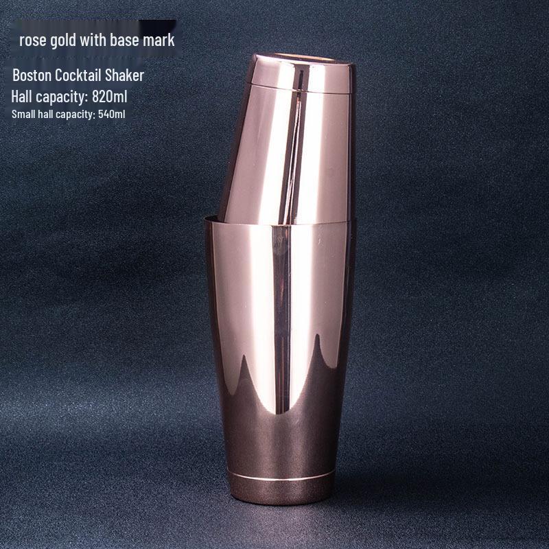 American-Style 304 Stainless Steel Boston Cocktail Shaker with Base