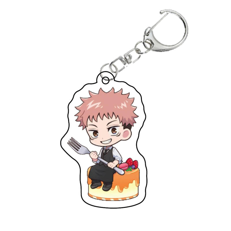 Anime Acrylic Key Buckle for Jjk Kinji Hakari Fumihiko Takaba Nobara Kugisaki Choso Q Version Backpack Pendant Peripheral Gift