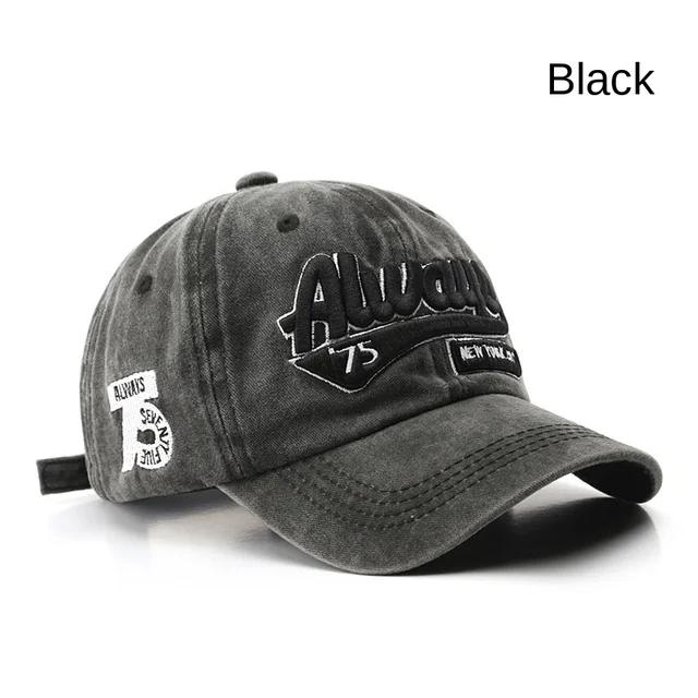 

Vintage Washed Baseball Cap | Always 75 Embroidered, Multi-Patch Design, Adjustable for Men & Women
