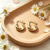 New Daily Geometric Irregular Unique Gold Earrings for Women, Niche Design, Student-friendly, Cool Style