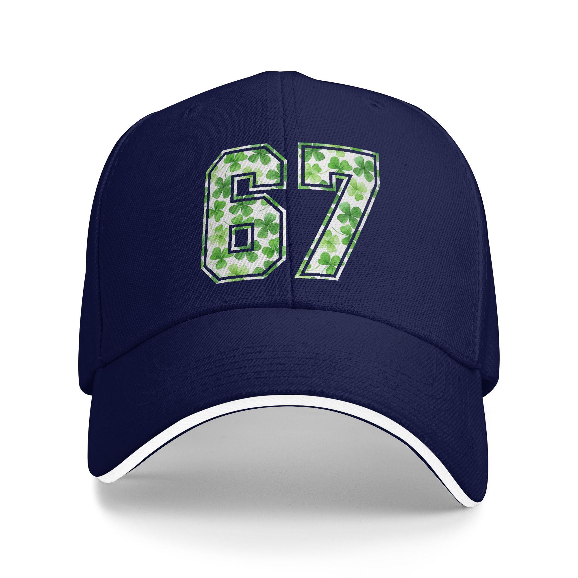 

Six Seven Meme 67 St Patricks Day Shamrock 6 7 Meme Casual Baseball Cap Outdoor Sport Trucker Hat Summer Sun Men Snapback Cap One Size темно-синього кольору