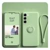 Silikonowy Pierścień Paska Etui na Telefon dla Samsung Galaxy S21 FE S25 S24 Ultra S23 S22 Plus A53 A14 A54 A34 A13 A32 A24 Pokrowiec Magnetyczny