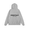ESS Double-Line Flocked Letter Hoodie - Unisex Loose Fit Plus Velvet Hooded Jacket by Trendy American Brand