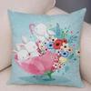 Cartoon Animal Pattern Decorative Pillowcase Car Sofa Square Cushion Pillowcase