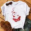 Butterfly Heart Printed T Shirt New Unisex Black T Shirt Harajuku Cute Graphic Tee Shirt Ladies Casual Female Tops Tee
