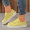 Fashion New High-quality Solid Color Simple Joker Women's Shoes 2025 Spring and Autumn Leisure Round-headed Low-heeled Vulcanized Shoes
