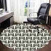 1pc Grumpy Cats Pattern Office Round Area Rug,  Mat Suitable For Office, Under Office Chairs Bedroom Living Room Home Decor, Room Deco