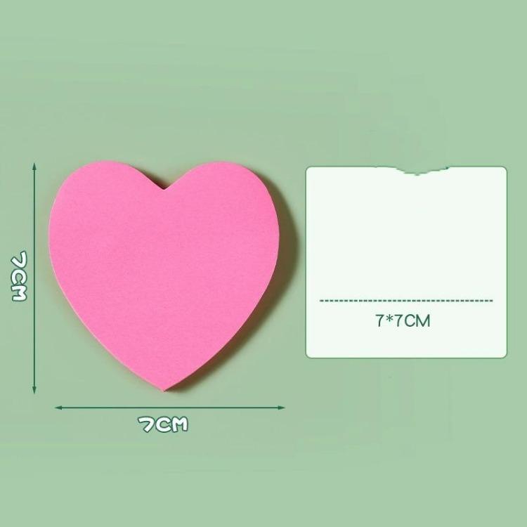 Creative Love Post-it Notes Student Heart-shaped Post-it Notes Takeaway Milk Tea Can Be Pasted With Message Stickers.