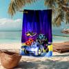 Ultra-Soft Beach Towel with Batwheels Theme,Ideal for Pool - Camping, Diving - Perfect Travel Essential, Vibrant Beach Towel.