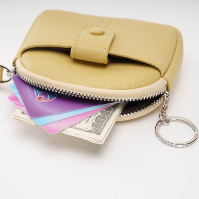 Candy Color Soft Leather Mini Bag - Cute Keychain Wallet for Women Simple Coin Purse & Fashion Handheld Accessory