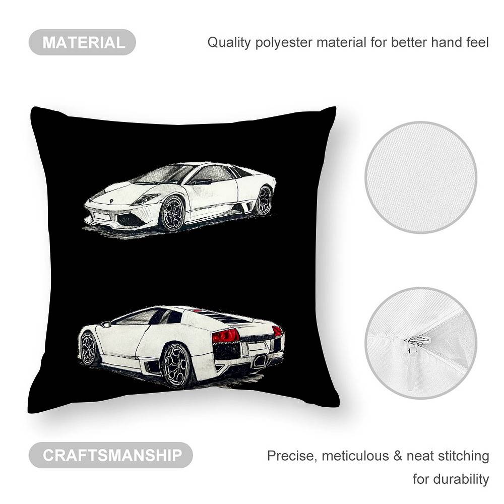 SuperCars-L-LamborghiniS Pillow Case Plush Fabric Soft  Pillowcase Double Sided Print Cushion Cover Household Gifts