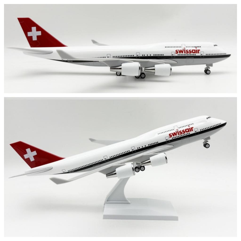 Souvenir Plane Toy Swiss Air B747 Airplane Swiss Airways Model Plane Display Resin 1/250 Scale 30CM Airplane Model Aircraft Deco