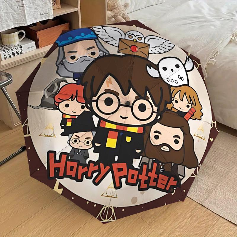 1PC Harry Potter Umbrella-8-Rib Reinforced, Automatic Open, Lightweight & Durable, Cute Fashion Accessory for Outdoor, D2703