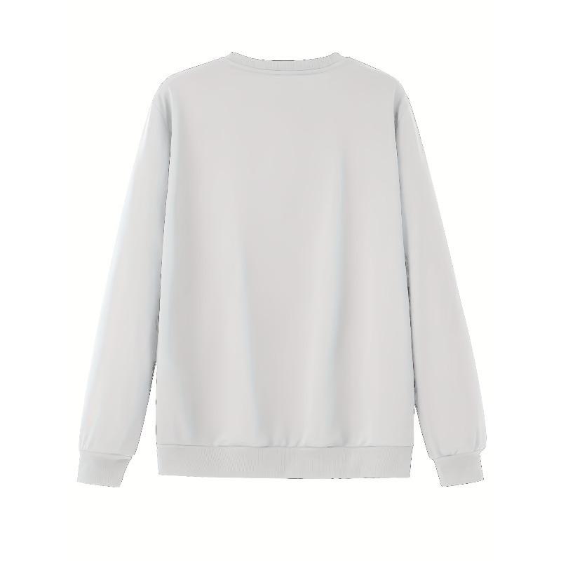 Men's Nurse Print Casual Crewneck Sweatshirt 100% Cotton Printed Long-Sleeve Crew Neck Pullover