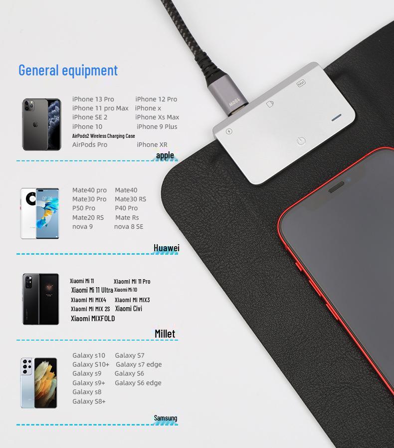 Intelligente 3-in-1 Wireless-Lade-Schreibtischmatte: 15W Ladegerät, Beheiztes Mauspadd, mit Tasse mit konstanter Temperatur.