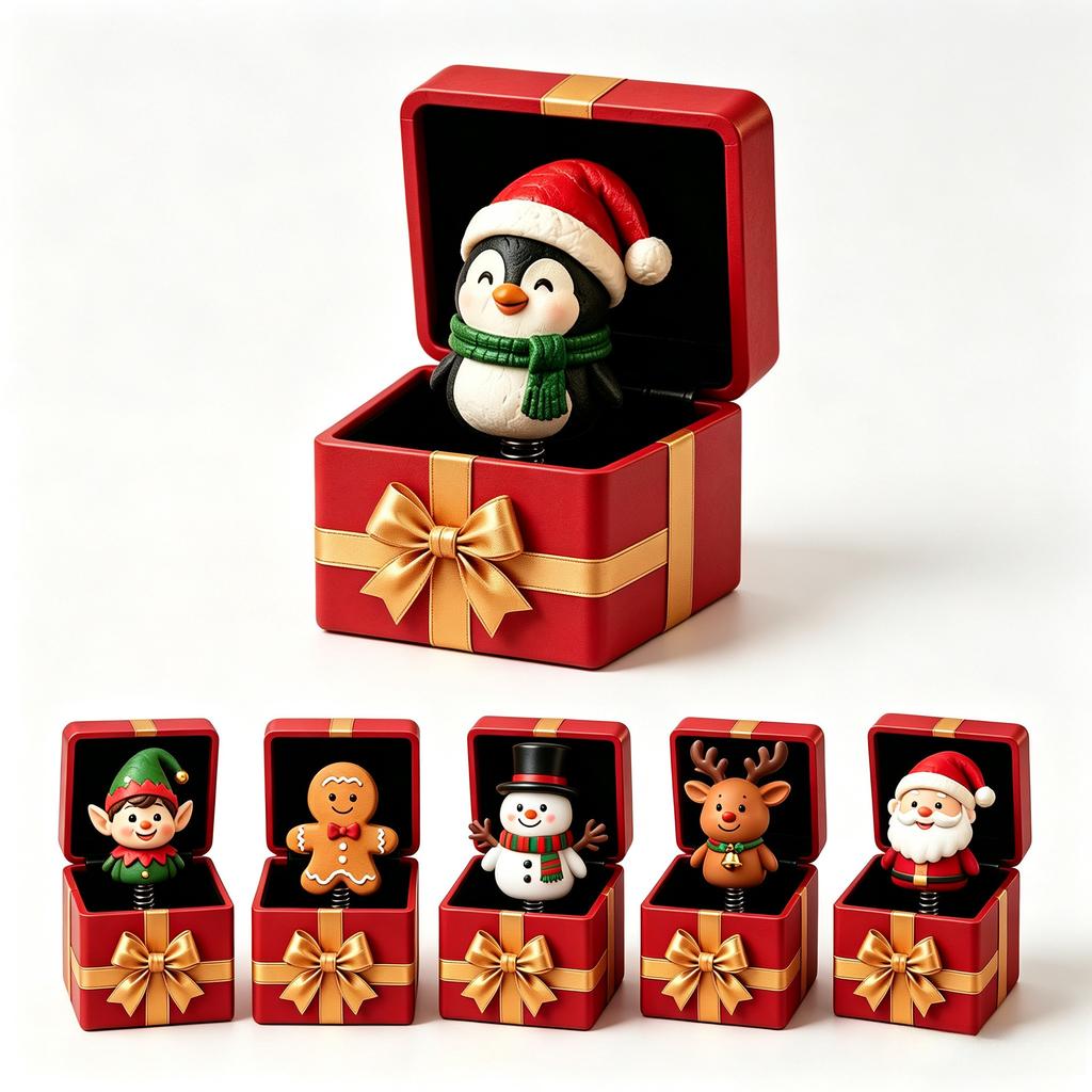 Weihnachts-Magie Pop-Up Geschenkbox, Überraschungs-Explosionsbox für Weihnachtsgeschenk, Rot, 1 Packung