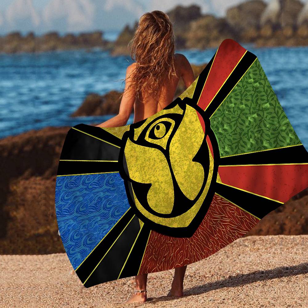 Tomorrowland Zenei Mikroszálas Takaró Gyorsan Száradó Strandtörölközők Nagy Méretű Nyomtatással Szuper Nedvszívó Medencetakaró Polyester 50x100cm yellow
