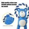Squeaky Dog Toy Cotton Rope Dog Toy with Built-In Sound Generator Durable Plush Chew Toy for Small Large Dogs Teeth Cleaning Boredom Relief Pet Toys