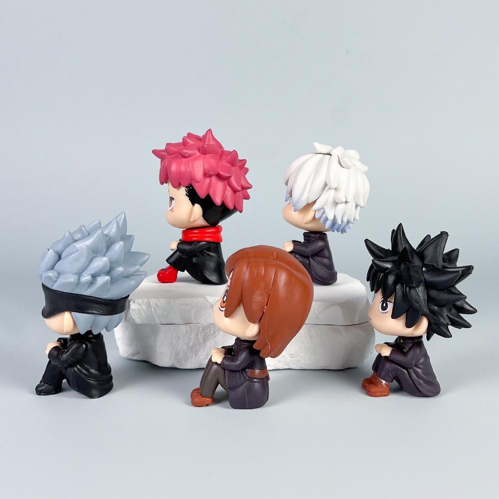 9cm Anime Jujutsu Kaisen Figure Itadori Yuji Gojo Satori Fushiguro Megumi Kugisaki Kawaii Toy Car Decoration PVC Model Gift
